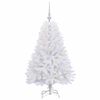 vidaXL &Aacute;rvore de Natal Articulada Artificial Branco 120 cm PVC e A&ccedil;o