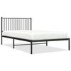 vidaXL Estrutura de cama com cabeceira 107x203 cm metal preto