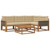 vidaXL Conjunto de Sof&aacute;s para Exterior 5 pcs Natural e Bege