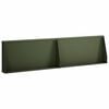 vidaXL Muro de Conten&ccedil;&atilde;o 2 unid. 80 x 12 x 30 cm A&ccedil;o Verde-Azeitona