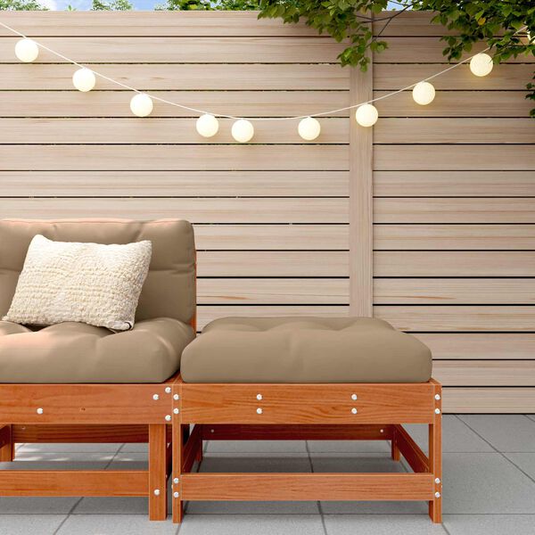 vidaXL Apoio para os p&eacute;s de jardim Madeira de pinho maci&ccedil;o