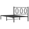 vidaXL Estrutura de cama com cabeceira 100x200 cm metal preto