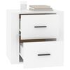 vidaXL Mesa de cabeceira 50x39x47 cm branco brilhante