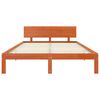 vidaXL Estrutura da Cama com cabeceira Marrom Cera 120 x 190 cm