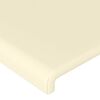 vidaXL Cabeceira de cama c/ abas couro artificial 203x16x78/88cm creme