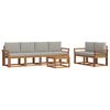 vidaXL Conjunto de Sof&aacute;s para Exterior 7 unid. Cinza Natural e Claro