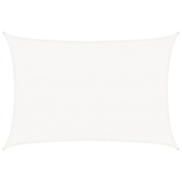 vidaXL Para-sol estilo vela 160 g/m&sup2; 3,5x4,5 m PEAD branco