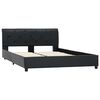 vidaXL Estrutura de cama 140x200 cm couro artificial preto