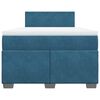 vidaXL Cama boxspring com colch&atilde;o 120x190 cm veludo azul
