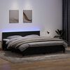 vidaXL Cama box spring c/ colch&atilde;o e LED 200x210 cm veludo preto
