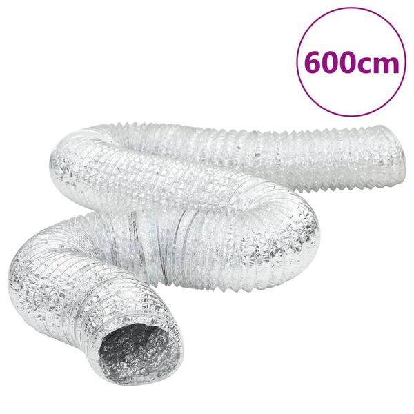 vidaXL Conduta de ventila&ccedil;&atilde;o 6 m &Oslash;20 cm alum&iacute;nio