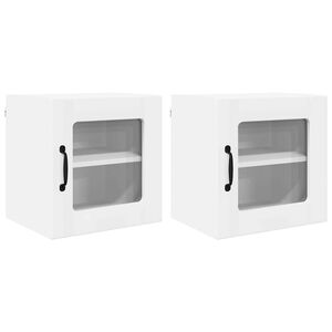 vidaXL Painel de lava-lou&ccedil;a Lucca 2 pcs Branco 40 x 31 x 40 cm