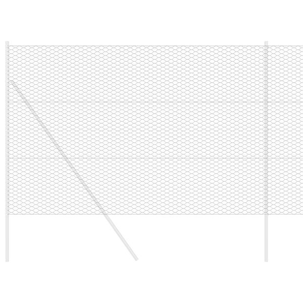 vidaXL Cerca Hexagonal Cinzeto 1,5 x 50 m PVC