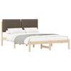vidaXL Estrutura de Cama com Cabeceira Estofada Cinzento-acastanhado