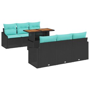 vidaXL Conjunto de Sof&aacute; de Jardim 7 unid. 6-N&uacute;mero de lugares
