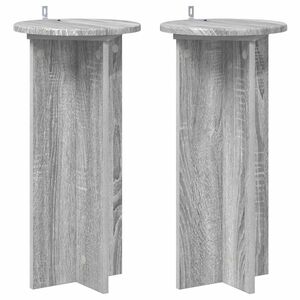 vidaXL Suporte para Plantas 2 pcs Sonoma Cinzento 29,5 x 29,5 x 60 cm