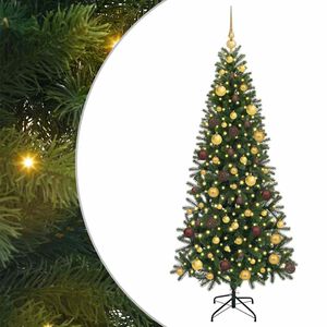 vidaXL &Aacute;rvore de Natal Artificial com 300 LEDs Verde 180 cm PE e PVC