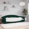 vidaXL Sof&aacute;-cama 90x200 cm veludo verde-escuro