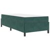 vidaXL Estrutura da Cama com colch&atilde;o Verde Escuro 90 x 190 cm tecido