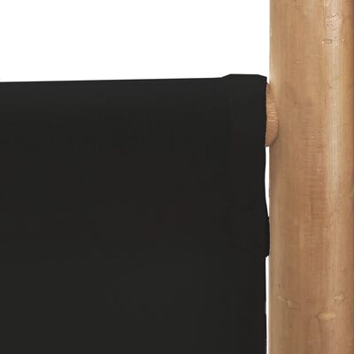 vidaXL Divisória/biombo com 3 painéis dobráveis 120 cm bambu e lona