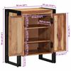 vidaXL Arm&aacute;rio de Sapatos com porta Castanho Madeira de ac&aacute;cia maci&ccedil;a