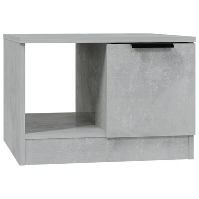 vidaXL Mesa de centro 50x50x36 madeira processada cinza cimento