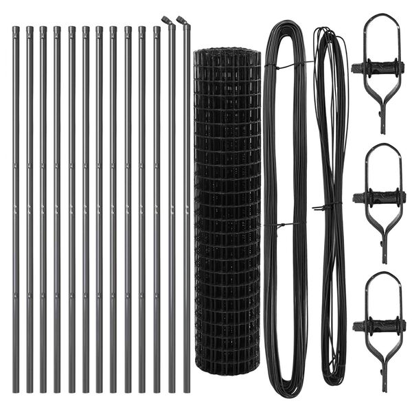 vidaXL Cerca com Poste Cinzeto 1 x 25 m A&ccedil;o