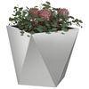 vidaXL Floreira 2 pcs Prateado 30 x 30 x 30 cm A&ccedil;o Galvanizado