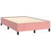 vidaXL Cama boxspring com colchão 120x190 cm veludo rosa