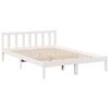 vidaXL Cama extra longa sem colch&atilde;o 160x210 cm pinho maci&ccedil;o branco