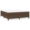 vidaXL Estrutura de cama com molas 180x200 cm tecido castanho-escuro