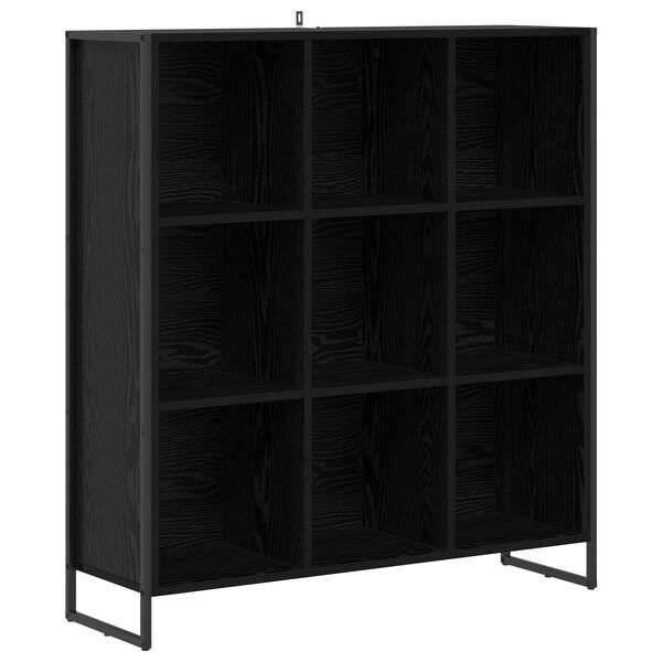 vidaXL Gabinete de Livros Carvalho Preto 99,5 x 30 x 108,5 cm
