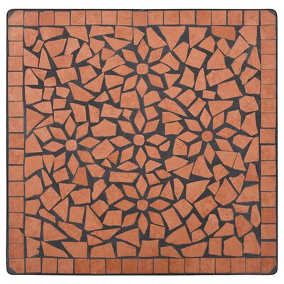 vidaXL Mesa bistrô em mosaico 60 cm cerâmica terracota