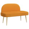 vidaXL Banco estofado com encosto Amarelo-escuro 110 x 60 x 76 cm