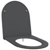 vidaXL Assento de Vaso Sanit&aacute;rio Antracite 47 x 36 x 3,4 cm Duroplast