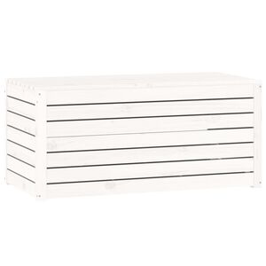 vidaXL Caixa de jardim 101x50,5x46,5 cm madeira de pinho maci&ccedil;a branco