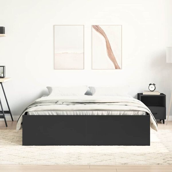 vidaXL Estrutura de cama 160x200 cm preto