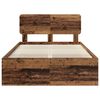 vidaXL Estrutura da Cama com cabeceira Madeira antiga 120 x 190 cm