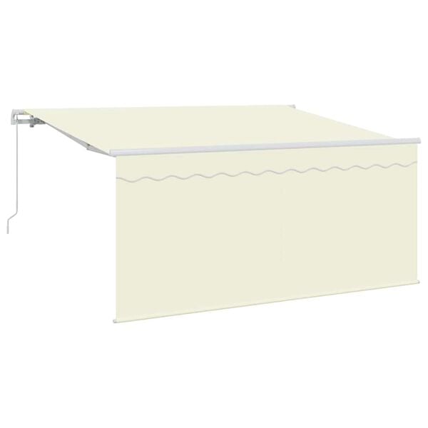 vidaXL Toldo Retr&aacute;til Manual Creme 300 x 200 cm Poli&eacute;ster e Alum&iacute;nio