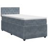 vidaXL Cama box spring com colch&atilde;o Cinzento-Escuro 80 x 200 cm Veludo