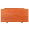 vidaXL Vaso/floreira jardim 100x100x49,5 cm pinho maci&ccedil;o castanho mel