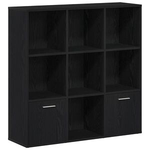 vidaXL Estante para livros em carvalho preto, 98 x 29 x 97,5 cm, madeira engenheirada