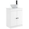 vidaXL Gabinete de banheiro com pia Branco 54 x 35 x 83 cm