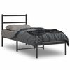 vidaXL Estrutura de cama com cabeceira 80x200 cm metal preto