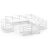 vidaXL 11 pcs conjunto lounge de jardim pinho maci&ccedil;o branco
