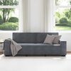 vidaXL Sof&aacute; de 3 lugares 220x78x84 cm veludo cinza-escuro