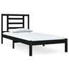 vidaXL Estrutura de cama 100x200 cm pinho maci&ccedil;o preto