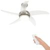 vidaXL Ventoinha de teto com luz e controle remoto &Oslash; 110 cm