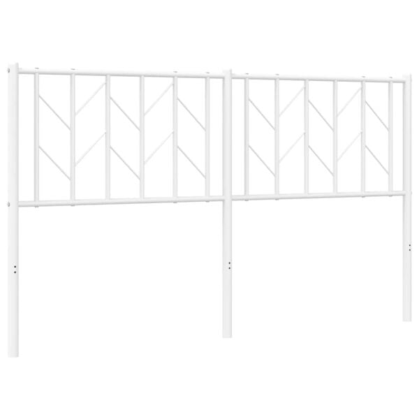 vidaXL Cabeceira de substitui&ccedil;&atilde;o 150 cm metal branco
