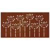 vidaXL Decora&ccedil;&atilde;o p/ muro de jardim 105x55 cm a&ccedil;o corten design flores